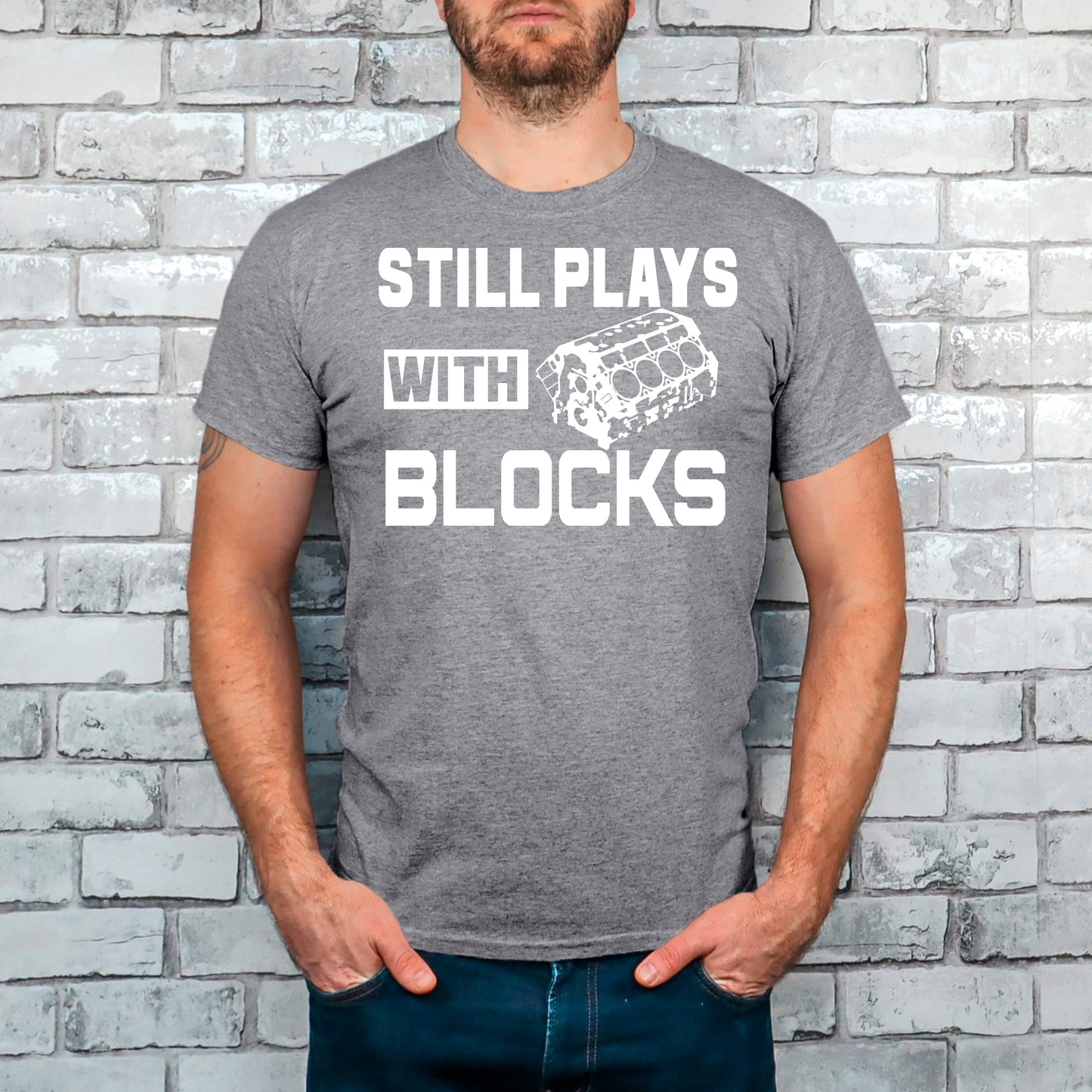 Still Plays With Blocks Mechanics T-Shirt