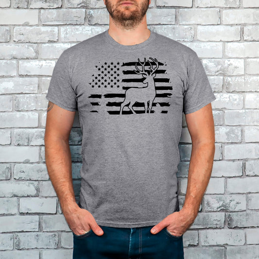 American Flag Hunting T-Shirt