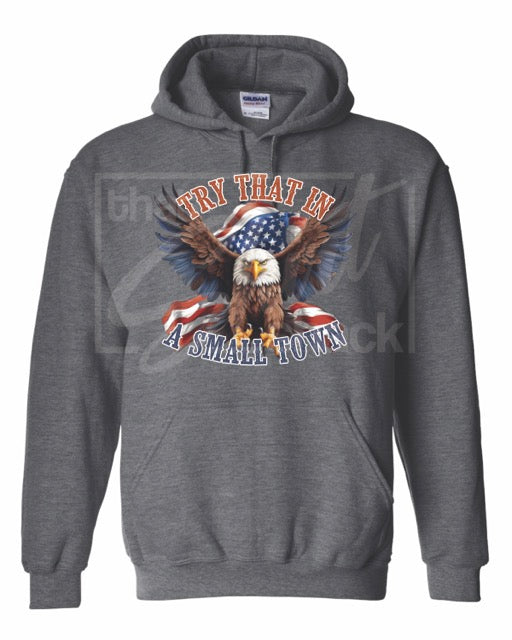 Small Town American Eagle Hoodie