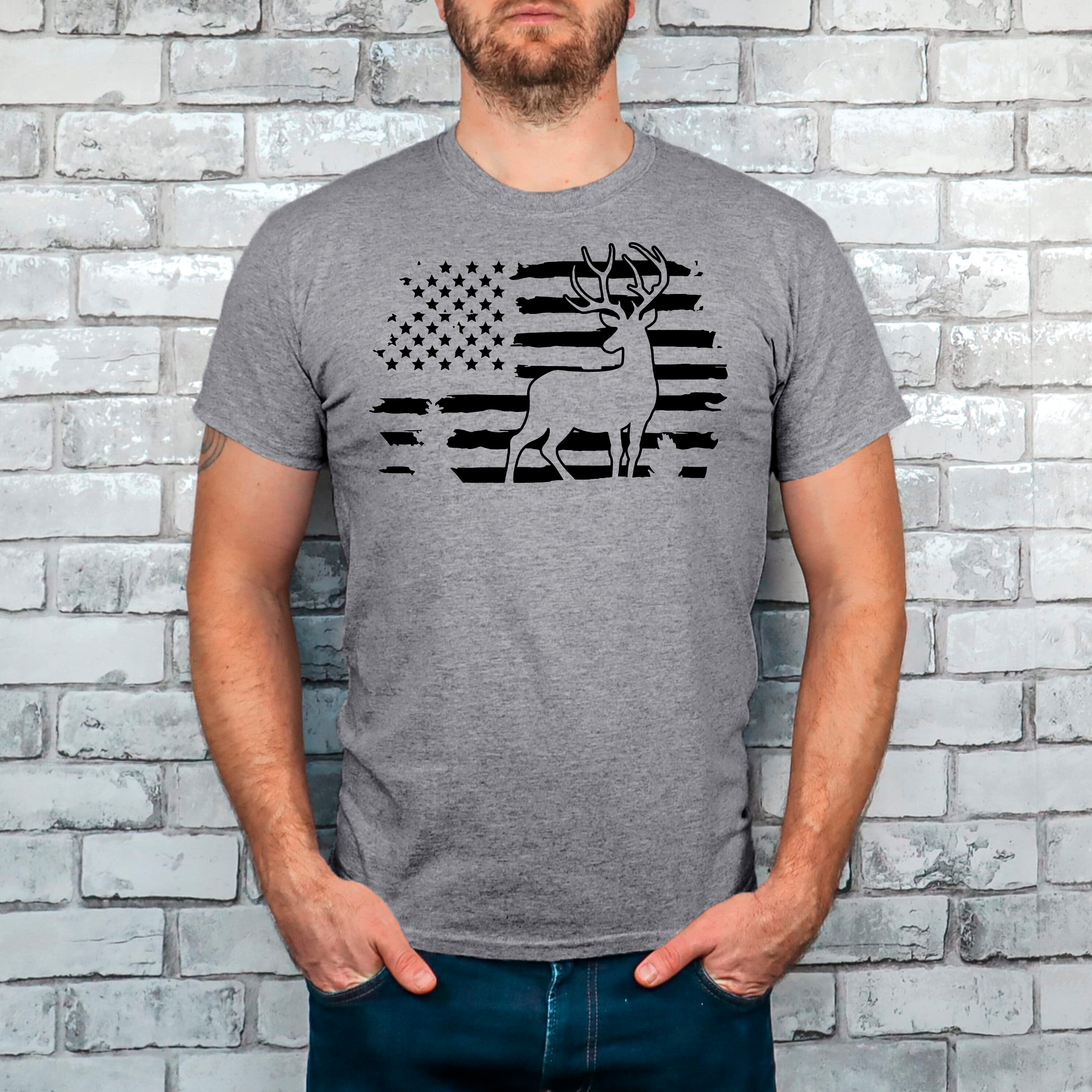 American Flag Hunting T Shirt thatshirtshack